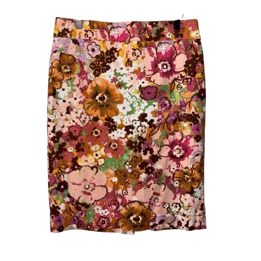 J Crew Floral Pencil Skirt Size 8 Cottagecore